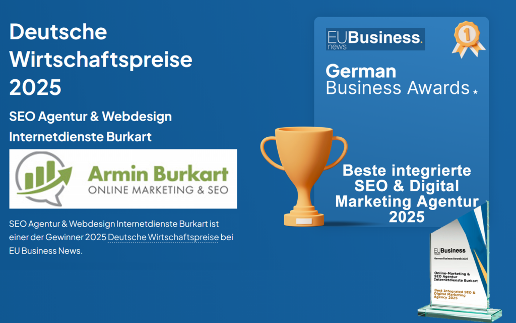 German Business Award 2025 Gewinner: Beste integrierte SEO Digital Marketing Agentur 2025