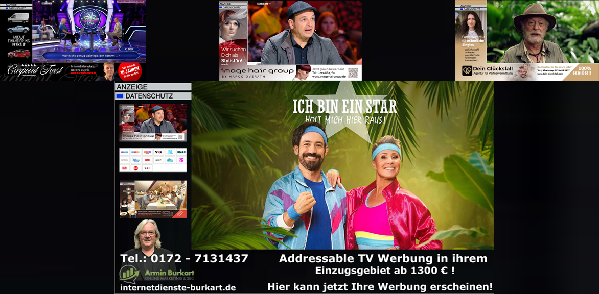 Addressable TV-Werbung von Internetdienste Burkart für Rastatt Karlsruhe Baden-Baden und viele weitere Städte